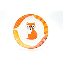 Fox Dinner Plate, Cute Fox Plate, Animal Fox Serving Plate